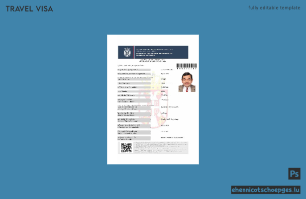 Serbien E-Visum in Word- und PDF-Formaten – Beispielvorschau